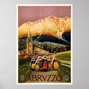 Abrvzzo Abruzzo Italy - Vintage Travel Posters