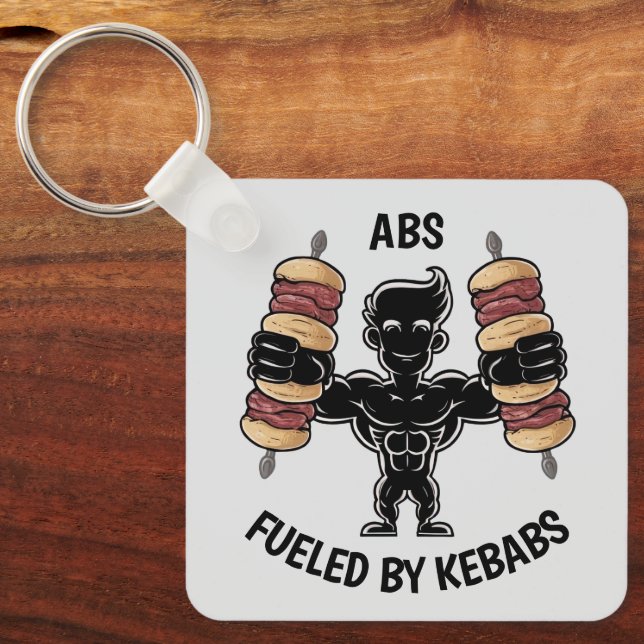 Abs and Kebabs  Key Ring (Front)