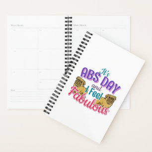 Abs Day Core Workout - Pug Dog Lover Planner