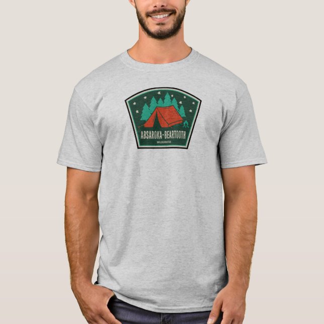Absaroka - Beartooth Wilderness Montana Camping T-Shirt (Front)