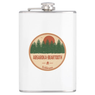 Absaroka - Beartooth Wilderness Montana Wyoming Hip Flask
