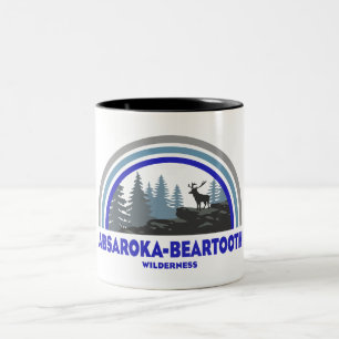 Absaroka - Beartooth Wilderness Rainbow Deer Two-Tone Coffee Mug