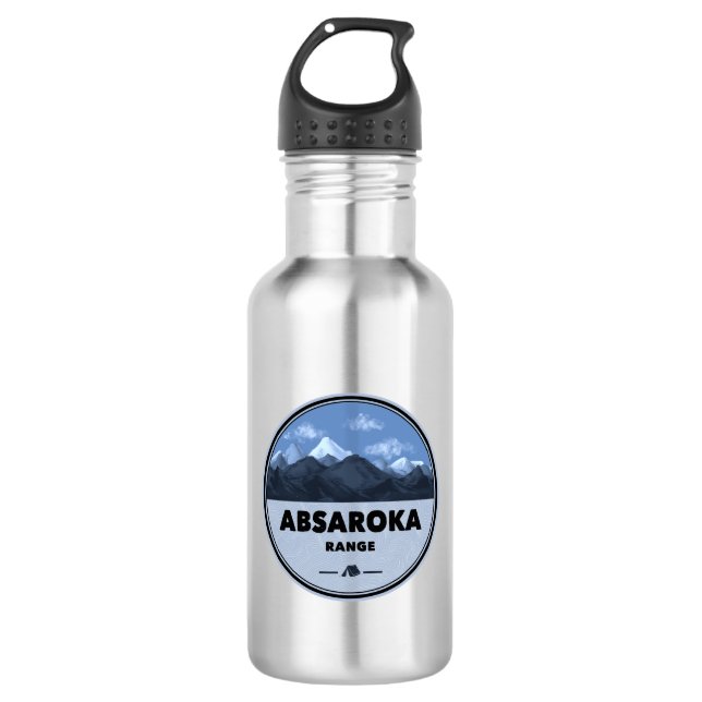 Absaroka Range Montana Wyoming Camping 532 Ml Water Bottle (Front)