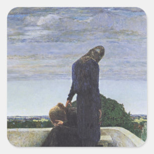 “Abschied” (Farewell) by Heinrich Vogeler Square Sticker