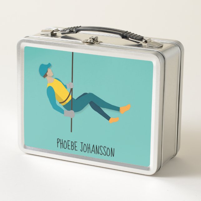 Abseiling Metal Lunch Box (Front)