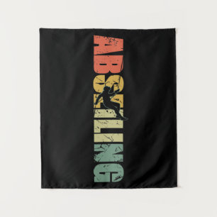 Abseiling Vintage Rappelling Mountain Climber Tapestry