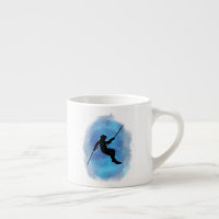 Abseiling Watercolor Rappelling Mountain Climber