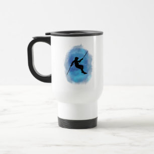 Abseiling Watercolor Rappelling Mountain Climber Travel Mug