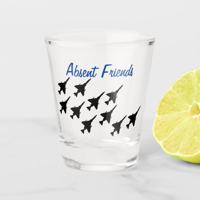 Absent Friends Shot Glass F4 (Front)