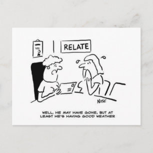 Absent Husband Sends a Postcard. Postcard