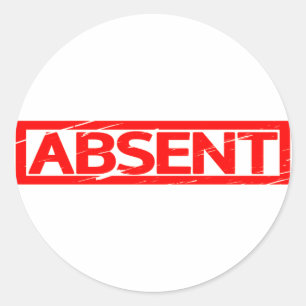 Absent Stamp Classic Round Sticker