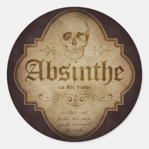 Absinthe Apothecary Classic Round Sticker