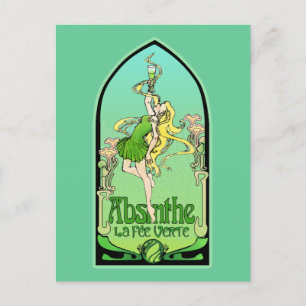 Absinthe Art Nouveau Postcard