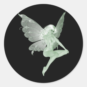 Absinthe Art Signature Green Fairy 1A Classic Round Sticker