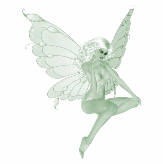 Absinthe Art Signature Green Fairy 1A Standing Photo Sculpture (Front)