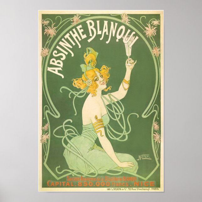 Absinthe Blanqui Nover Fine Art Poster (Front)