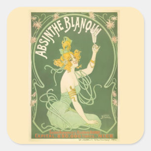 Absinthe Blanqui Nover Fine Art Square Sticker