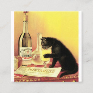 Absinthe Bourgeois Square Business Card