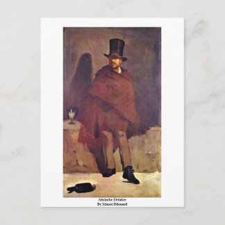 Absinthe Drinker By Manet Edouard Postcard