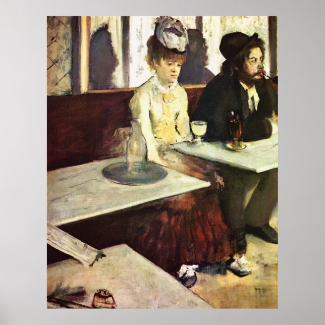 Absinthe Drinkers by Edgar Degas Poster (Front)