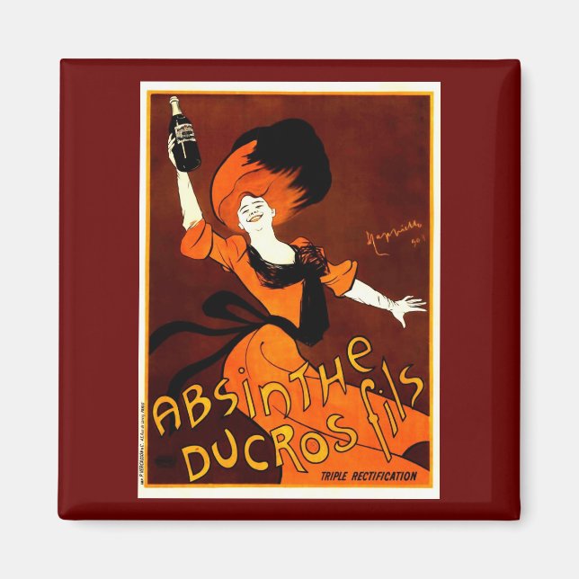 Absinthe Ducros Fils Leonetto Cappiello Fine Art Magnet (Front)