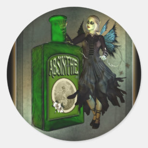 Absinthe Faerie Round Stickers