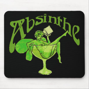 Absinthe Girl In Glass Mouse Mat