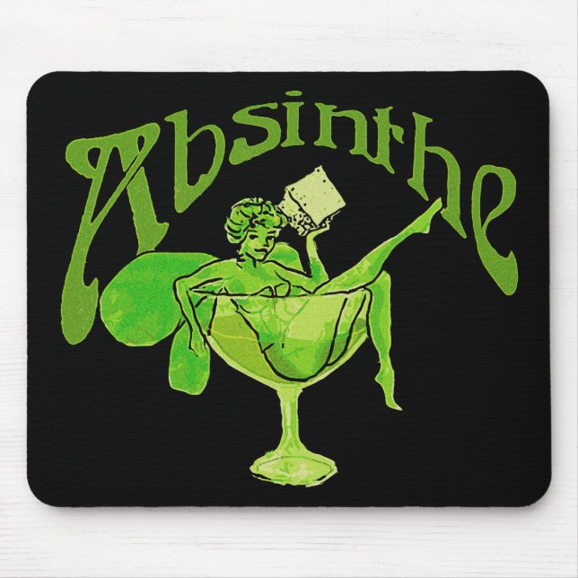 Absinthe Girl In Glass Mouse Mat (Front)