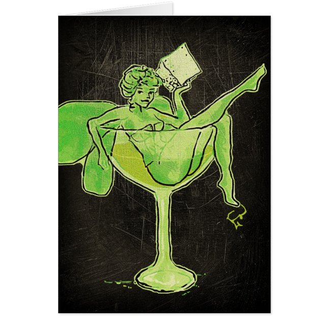 Absinthe Girl In Glass (no text) (Front)