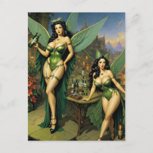 Absinthe Green Fairies Postcard