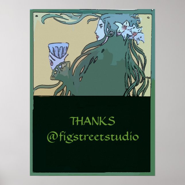 Absinthe Green Fairy, edit text Poster (Front)