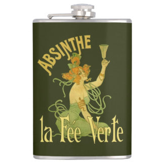 Absinthe Green Fairy La Fee Verte,Poster Steampunk Hip Flask