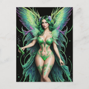 Absinthe Green Fairy Postcard