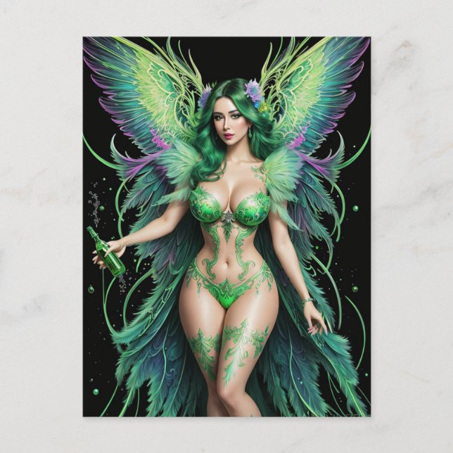 Absinthe Green Fairy  Postcard (Front)