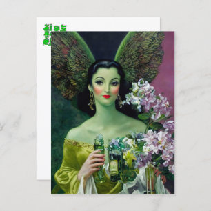 Absinthe Green Fairy Postcard