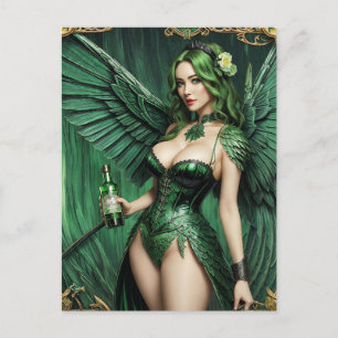 Absinthe Green Fairy Postcard