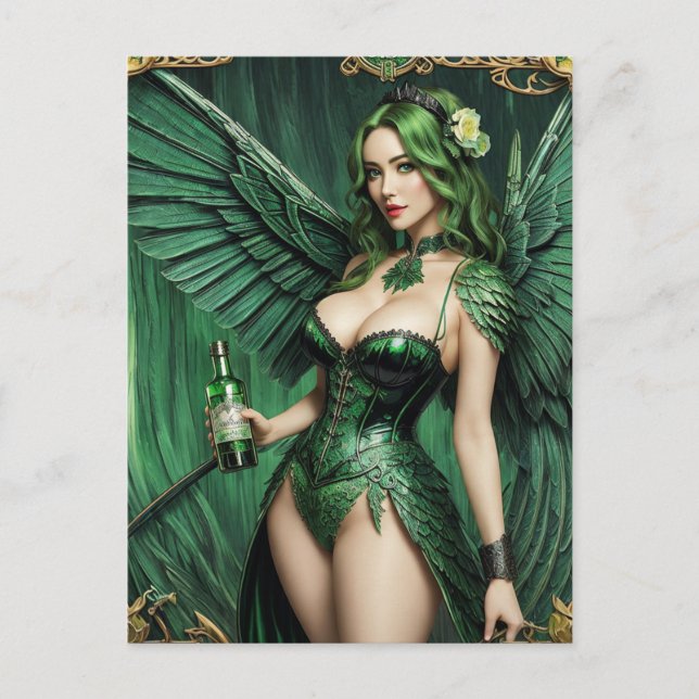 Absinthe Green Fairy  Postcard (Front)