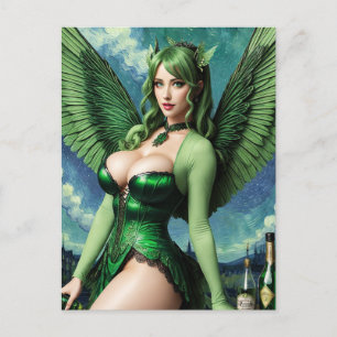 Absinthe Green Fairy Postcard