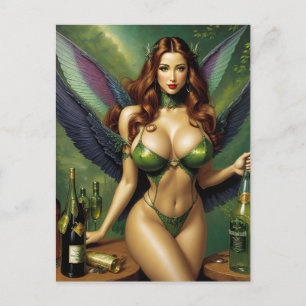 Absinthe Green Fairy Postcard