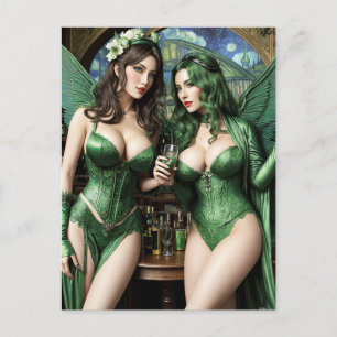 Absinthe Green Fairy Postcard