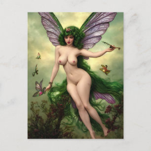 Absinthe Green Fairy Postcard