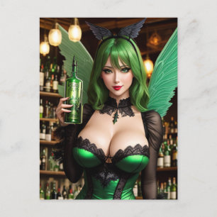 Absinthe Green Fairy Postcard
