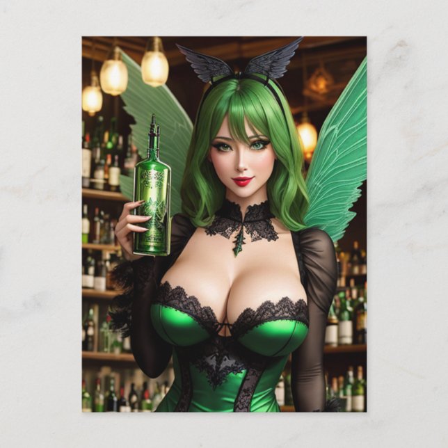 Absinthe Green Fairy  Postcard (Front)