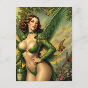 Absinthe Green Fairy Postcard