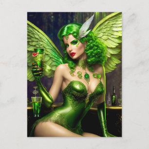 Absinthe Green Fairy Postcard