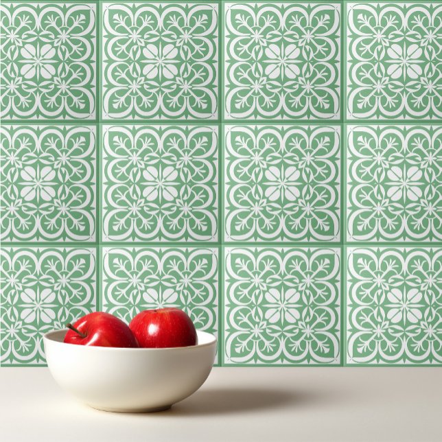 Absinthe Green pattern Portuguese Mediterranean Tile (Creator Uploaded)