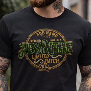Absinthe Herbal Spirit Liquor Label - Custom T-Shirt