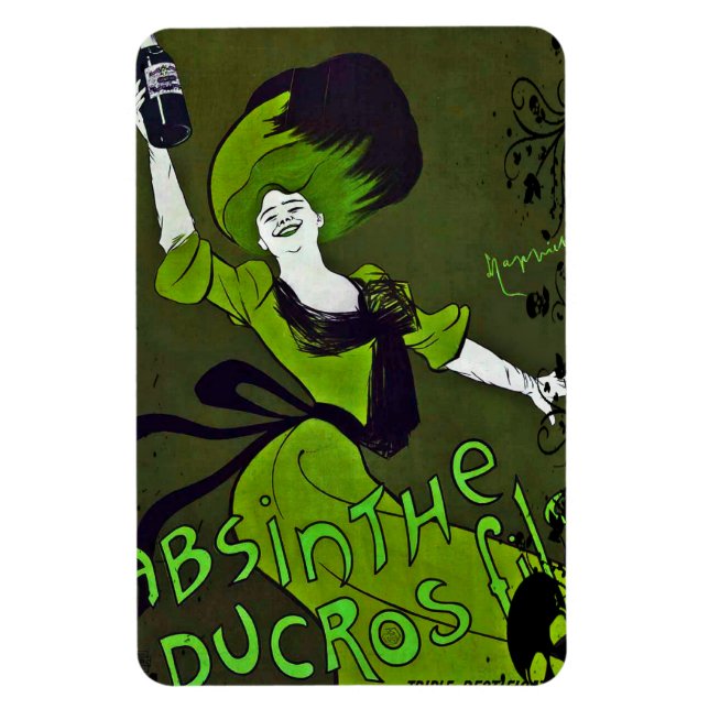 Absinthe in Green Flexible Fridge Magnet (Vertical)