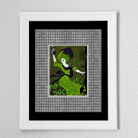 Absinthe in Green Vintage Ad Harlequin Border 