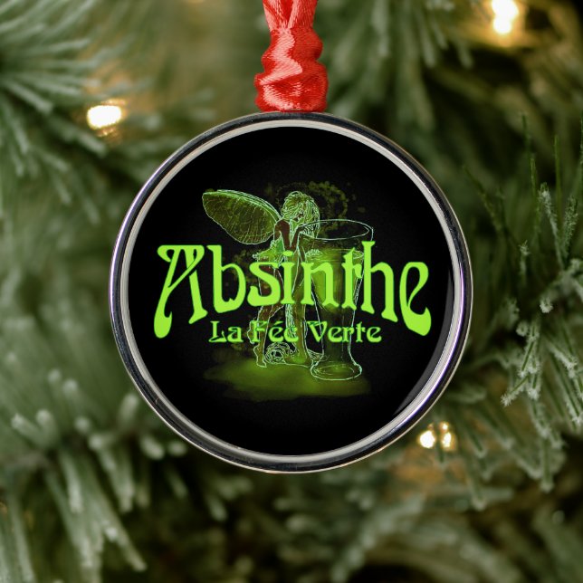 Absinthe La Fee Verte Fairy With Glass Metal Tree Decoration (Tree)